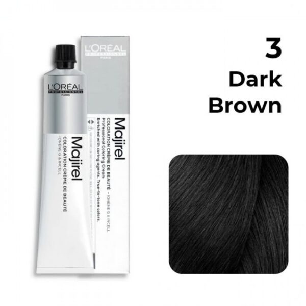 Loreal Professionnel Majirel No.3 Dark Brown 100gm loreal professionnel Nourishing Care for Silky, loreal professionnel for Lasting Color, loreal shampoo, loreal hair spa, loreal hair color, loreal shampoo and conditioner, loreal hair wax, loreal hair mask, loreal hair spa price in bangladesh, loreal now in bangladesh, Majirel – 8 (Light Blonde), Loreal Majirel No.3 Dark Brown