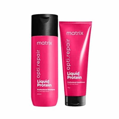 Professional Shampoo by Matrix Opti.Repair (200 ml) END HAIR DAMAGE NOW! The brand-new Opti.Repair Liquid Protein System is now available. It is a targeted healing treatment for hair that is dry and damaged. It targets and fills holes in every porous hair cuticle and repairs and restores damaged hair from the first use thanks to its liquid protein infusion. It also clearly decreases split ends. Professional Conditioner by Matrix Opti.Repair (98 g) END HAIR DAMAGE NOW! The brand-new Opti.Repair Liquid Protein System is now available. It is a targeted healing treatment for hair that is dry and damaged. It targets and fills holes in every porous hair cuticle and repairs and restores damaged hair from the first use thanks to its liquid protein infusion. It also clearly decreases split ends. LIQUID PROTEIN TECHNOLOGY: Repairs strength in weak, damaged hair by targeting & filling gaps in high porosity hair cuticles~ REPAIRS DAMAGE FROM 1ST USE: Fights damage from brushing, heat-styling & chemical treatments. Reduces SPLIT-ENDS from 1st use & Reduces HAIR BREAKAGE by upto 99%* FOR ALL HAIR TYPES, FOR ALL HUMANS: Paraben & Silicone-free unisex formula is safe for all hair types, for men & women LIQUID PROTEIN TECHNOLOGY: Repairs strength in weak, damaged hair by targeting & filling gaps in high porosity hair cuticles~ REPAIRS DAMAGE FROM 1ST USE: Fights damage from brushing, heat-styling & chemical treatments. Reduces SPLIT-ENDS from 1st use & Reduces HAIR BREAKAGE by upto 99%* FOR ALL HAIR TYPES, FOR ALL HUMANS: Paraben & Silicone-free unisex formula is safe for all hair types, for men & women UPGRADE TO 3-STEP DAMAGE REPAIR SYSTEM: Opti.Repair works best when used together as a 3-step system of Shampoo, Conditioner & Porosity Spray HAIRSTYLIST FAVORITE, NOW IN INDIA: Matrix is trusted by Hairdressers in salons globally to repair strength in damaged hair