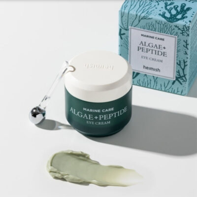 Revitalize your eye area with Heimish Marine Care Algae + Peptide Eye Cream (30ml). Combat puffiness and dark circles for youthful, radiant eyes.