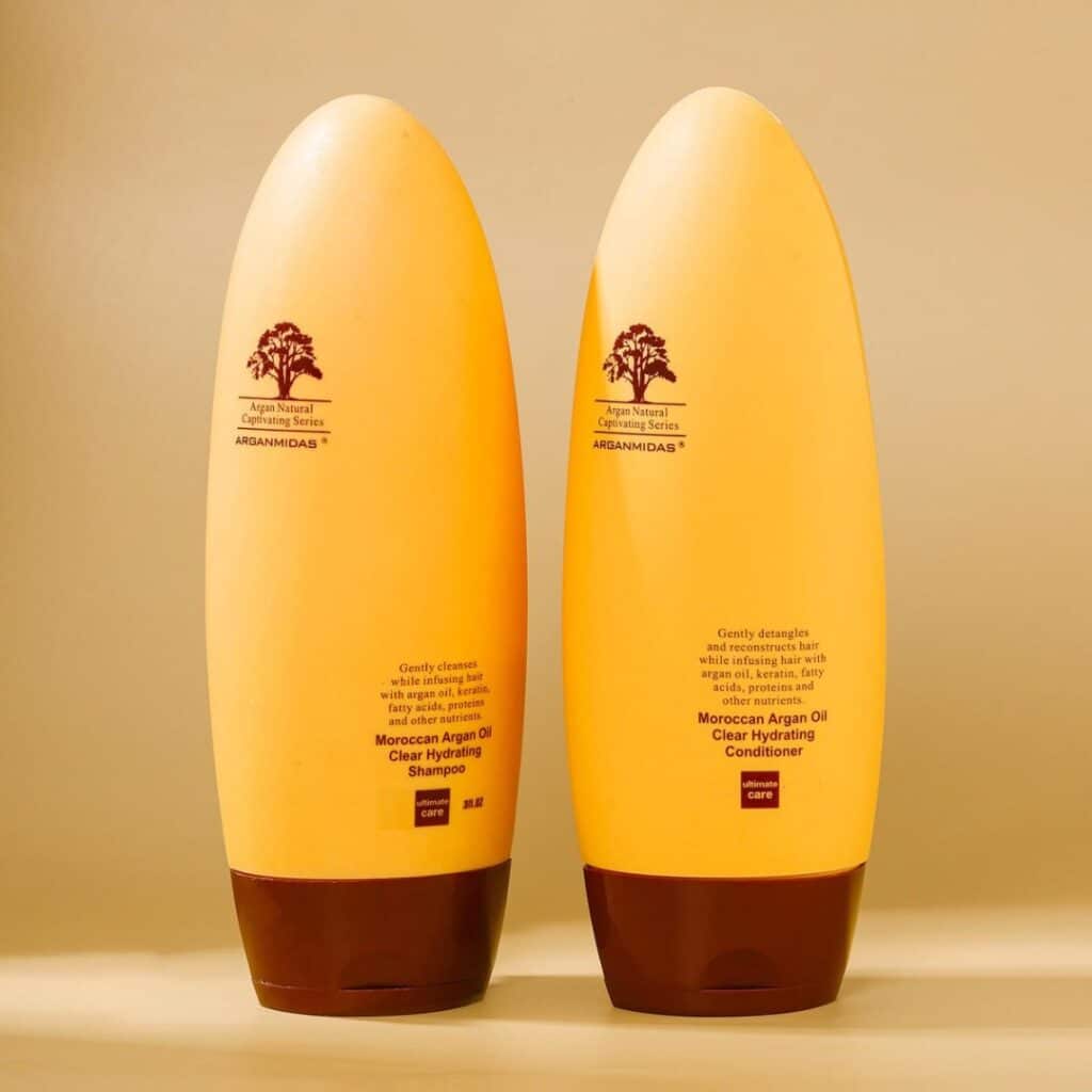 Arganmidas Moroccan Argan Oil Clear Hydrating Shampoo & Conditioner 200ml Combo (Sulfate-Free, ForColor Treated Hair, Effectively Repair Dry Damaged and Frizzy Hair) Arganmidas Moroccan Argan Oil,Arganmidas,arganmidas moroccan oil clear hydrating combo,argan oil hair mask,