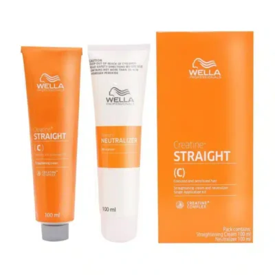 Wella Professionals Creatine Straight (C) (Straightening Cream And Neutralizer) 200ml Wella Professionals Creatine Straight Cream C, wella-straightening-and-neutralizer-200ml, Creatine Straight Cream C, Hair straightening, wella Neutralizer cream, for Smooth hair, for Curly hair, Strengthening formula, Nourishing ingredients, Long-lasting results, Hair treatment, wella Hair care, Damage reduction, Sleek finish, Salon quality, Easy application, long-lasting straightening results.