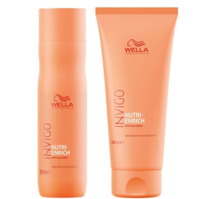 Wella Professionals INVIGO Nutri-Enrich Shampoo 250ml and Conditioner 200ml Wella Nutri-Enrich 200ml combo, Wella all hair type, Wella Suitable for All Hair Types, Wella Softness and shine, Wella Moisturizing shampoo, Wella Sulfate-free shampoo, Wella shampoo 250ml, Wella Conditioner 200ml, wella hair care combo, INVIGO Nutri-Enrich Shampoo, INVIGO Nutri-Enrich Conditioner, wella-nutri-enrich-200ml-combo