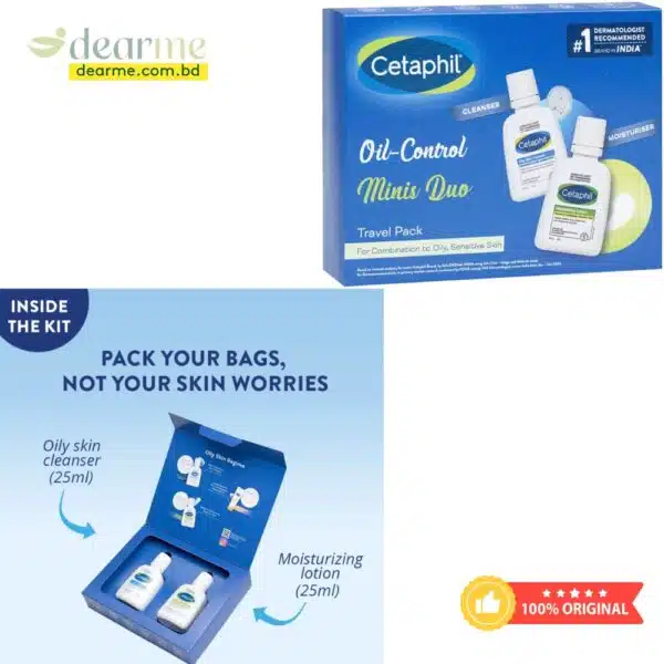 Cetaphil Oil Control Travel Pack for Oily Skin, Facewash & Moisturizer - Image 1