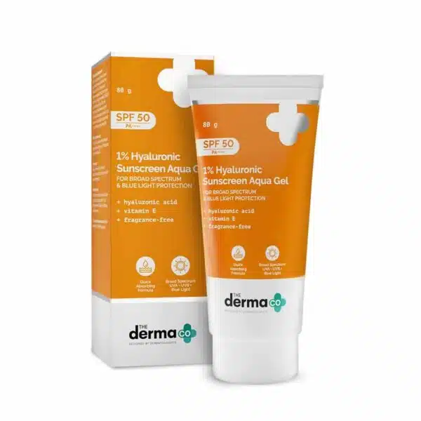 The Derma Co 1% Hyaluronic Sunscreen Aqua Gel - 80g - Image 1