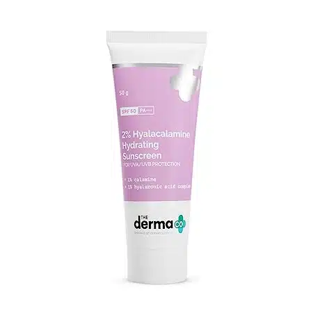 The Derma Co 2% Hyalacalamine Hydrating Sunscreen 50g - Image 1
