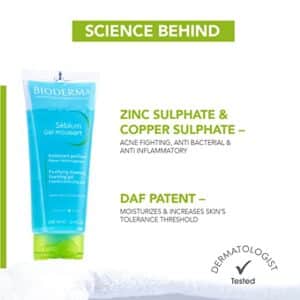 Bioderma Sebium Gel Moussant | Purifying Cleansing Foaming Gel for Combination to Oily Skin | 45ml