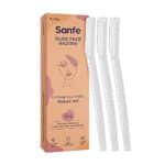 Sanfe Glide Face Razor for Women | Painless Facial Hair Removal | Upper Lips, Chin, Peach Fuzz | Stainless Steel Blade | 3 Units