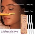 Sanfe Glide Face Razor for Women | Painless Facial Hair Removal | Upper Lips, Chin, Peach Fuzz | Stainless Steel Blade | 3 Units - Image 6