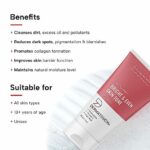 DERMATOUCH Bright & Even Tone Face Wash with Niacinamide, Kojic Acid & Vitamin E | Fades Pigmentation & Tan | 30g - Image 2