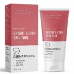 DERMATOUCH Bright & Even Tone Face Wash with Niacinamide, Kojic Acid & Vitamin E | Fades Pigmentation & Tan | 30g