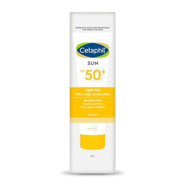 Cetaphil Combination Skin Sun Spf 50 Sunscreen, Very High Protection Light Gel, Water Resistant, Vitamin E, 50ml - Image 1