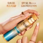 Lakme Sun Expert 1% Hyaluronic Acid Sunscreen Gel SPF 50 PA++++ | Water-Light, Non-Sticky Formula for Oily Skin | Glowing, Even-Toned Skin | 56g - Image 3