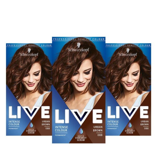 Schwarzkopf Live Intense Permanent Colour – 088 Urban Brown - Image 1