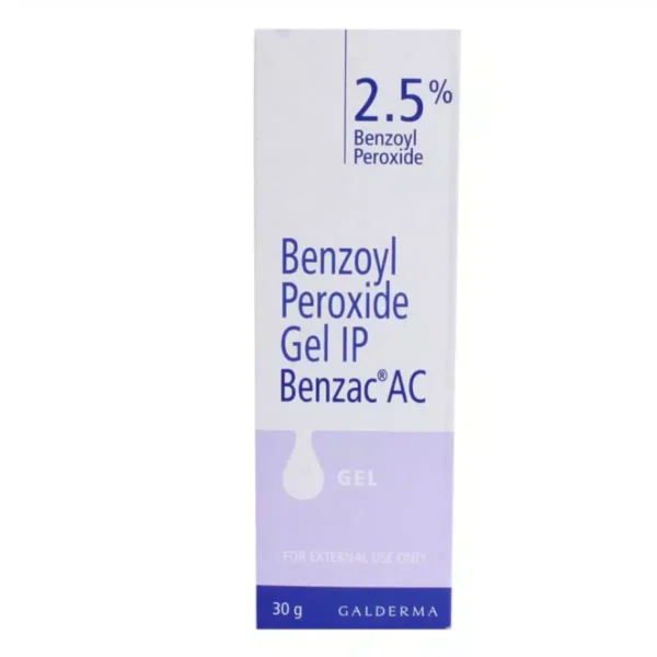 Benzac AC 2.5% Tube of 30g Gel - Image 1