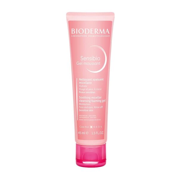 Bioderma Sensibio Micellar Cleansing Foaming Gel | Gentle Soothing Face Wash for Sensitive Skin | 45ml - Image 1