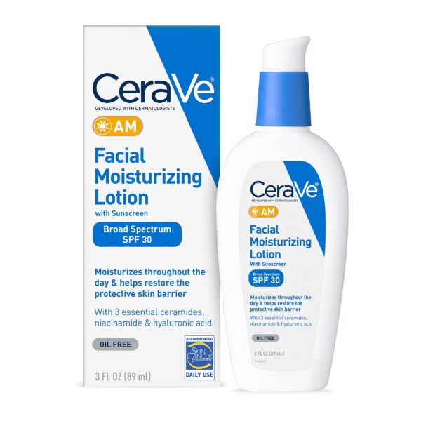 CeraVe AM Facial Moisturizing Lotion with Sunscreen SPF30 Oil-Free 89ml - Image 1