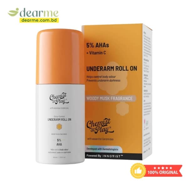 Chemist At Play UnderArm 5% AHA Roll-On ( Woody Musk Fragrance) - Image 1