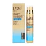 Lakme Sun Expert 1% Hyaluronic Acid Sunscreen Gel SPF 50 PA++++ | Water-Light, Non-Sticky Formula for Oily Skin | Glowing, Even-Toned Skin | 56g