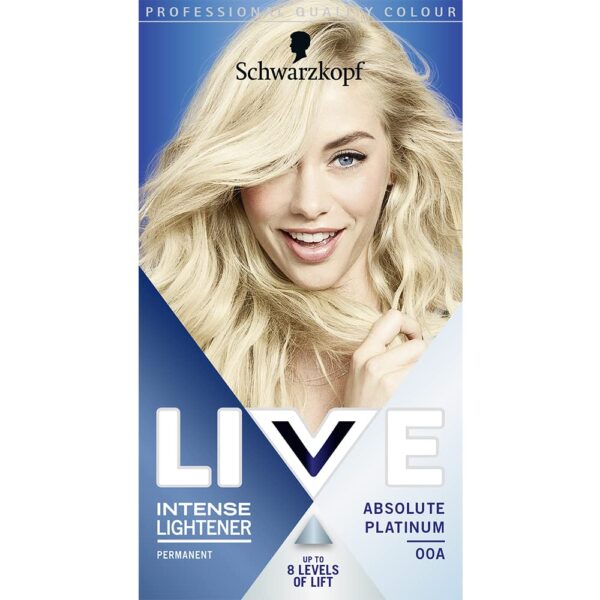 Schwarzkopf LIVE Intense Lightener Permanent Colour – Absolute Platinum - Image 1