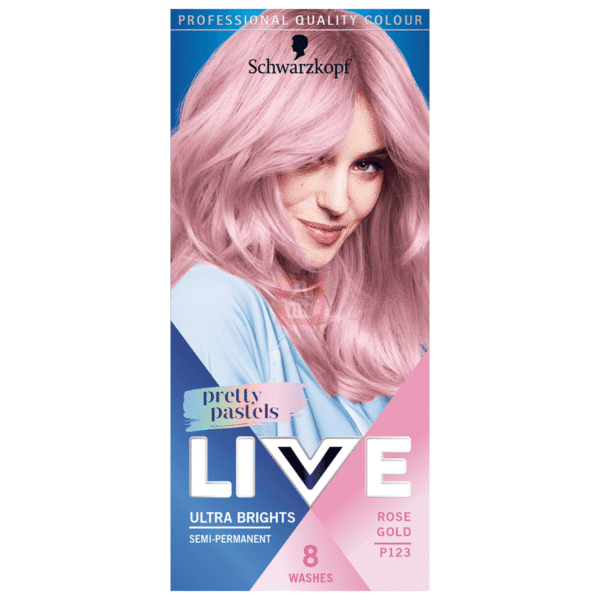 Schwarzkopf LIVE Ultra Brights Pretty Pastels P123 Rose Gold Colour - Image 1
