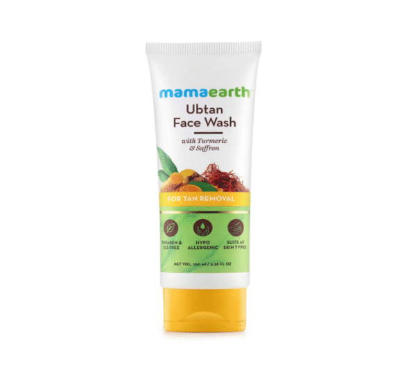 Mamaearth Ubtan Face Wash for Tan Removal 100ml - Image 1