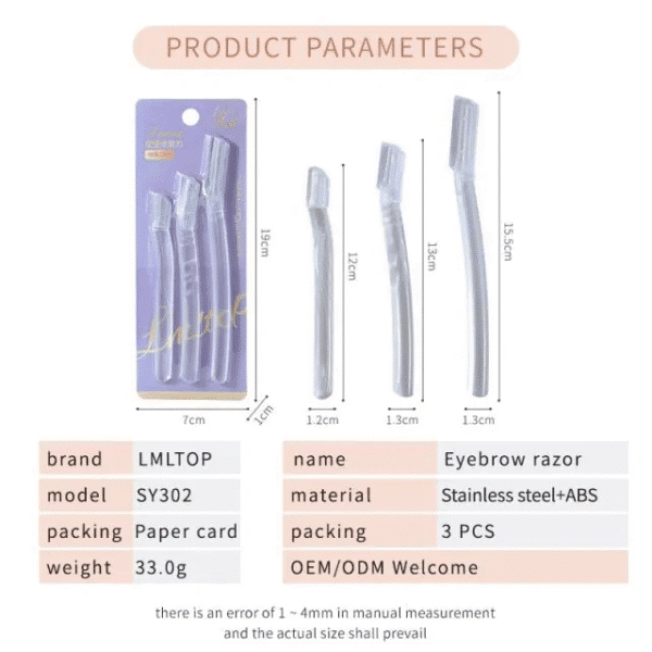 LMLTOP Eyebrow Razor 3pcs - Image 1