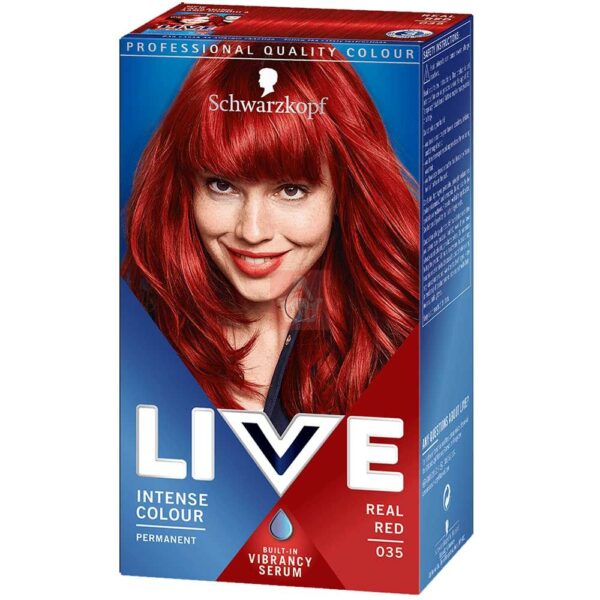 Schwarzkopf LIVE Intense Colour Permanent – 035 Real Red - Image 1