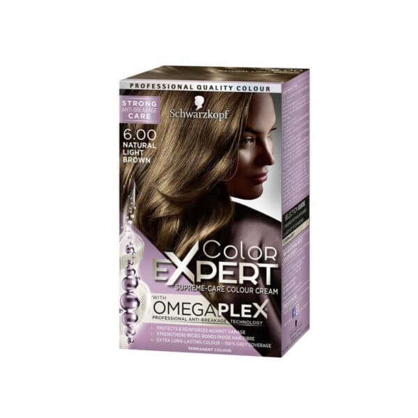 Schwarzkopf Color Expert Omegaplex Hair Colour Natural Light Brown – 6.00 - Image 1